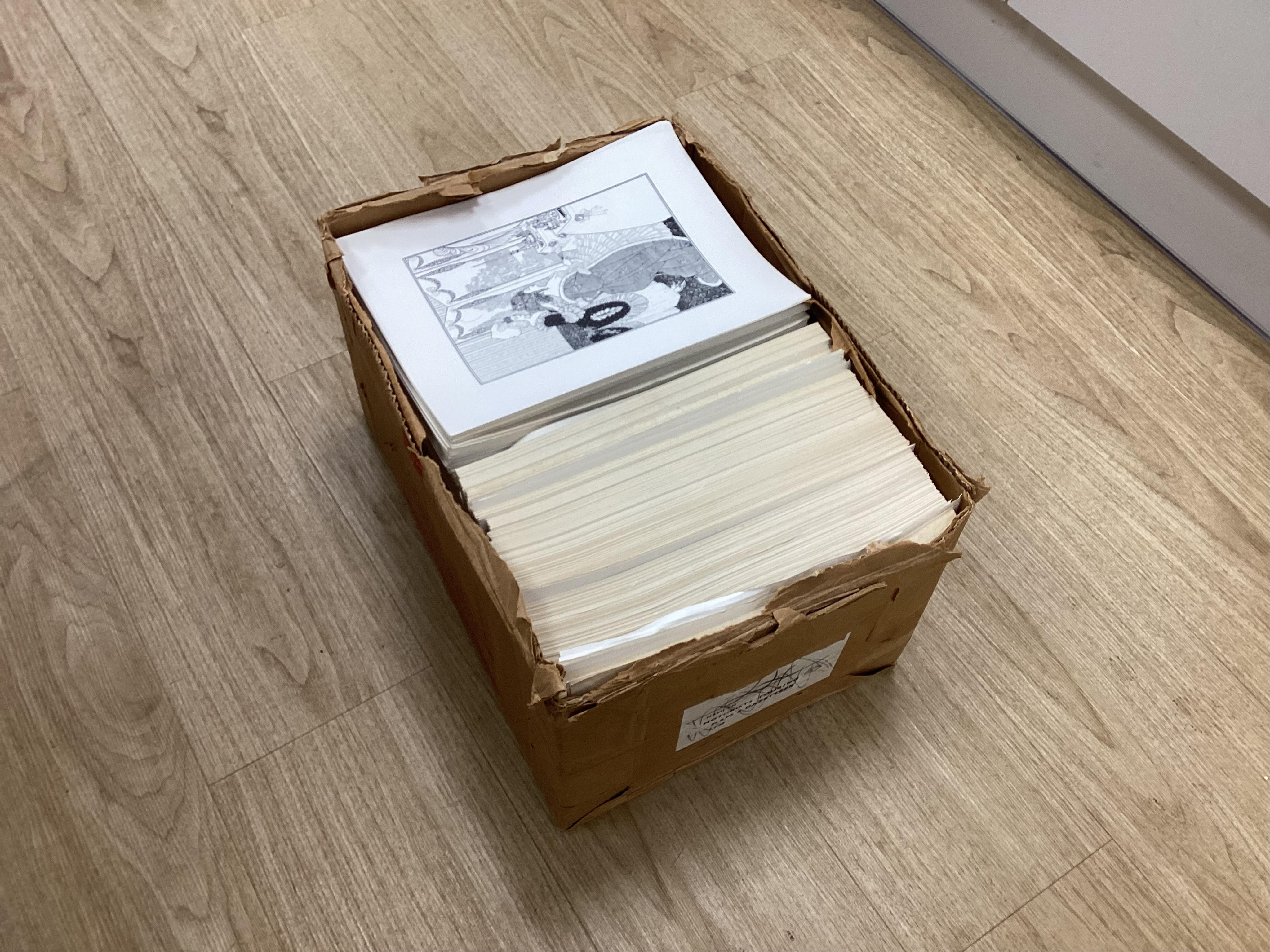 After Aubrey Beardsley (1872-1898), a very large collection of unframed prints, some in colour, unsigned, together with a book, Sixty selected drawings